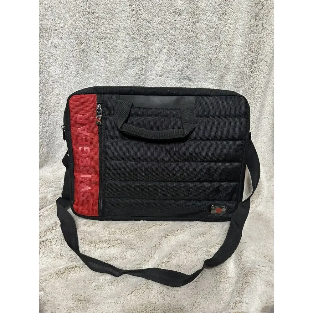 SwissGear Wenger Swiss Gear Anthem Laptop Bag w/ Shoulder Strap Black Red